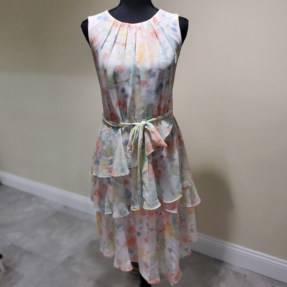 Calvin Klein Dresses & Skirts - Calvin Klein  SHORT TIER CHIFFON DRESS
